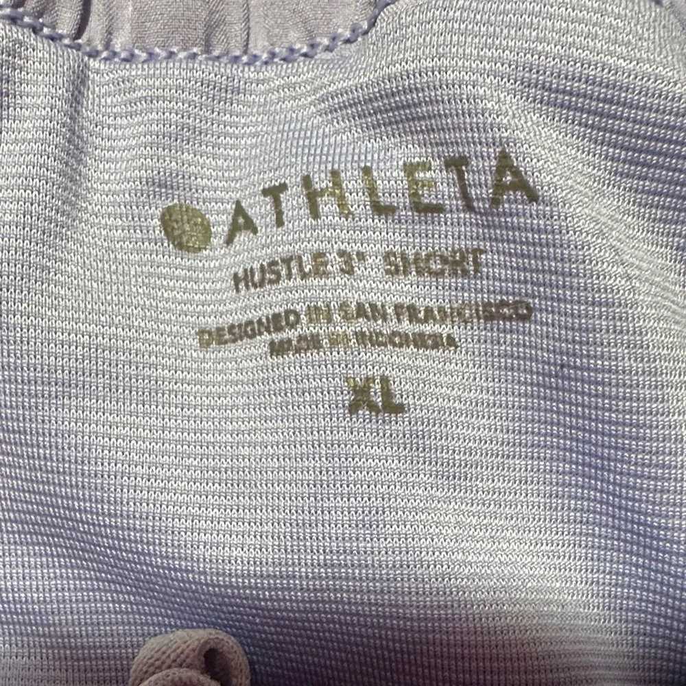 Athleta Hustle 3” Athletic Shorts – Lavender Running Shorts w/ Laser-Cut Panels - Picture 4 of 4